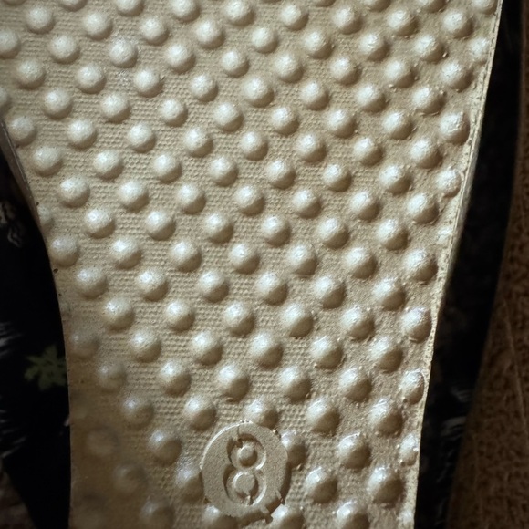 Island Slipper fabric slide platform wedge sandals Size 8 Made on Oahu - Picture 12 of 13